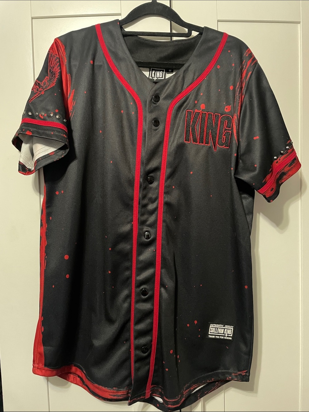 Sullivan King Black Red Rave Dubstep Apocalypse Lost Lands EDC Baseball Jersey